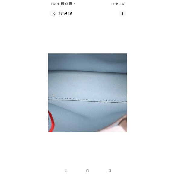 Kate Spade Beige Leather Small Eva Embroidered Tote Purse Whimsical Chic Preppy - Picture 10 of 15